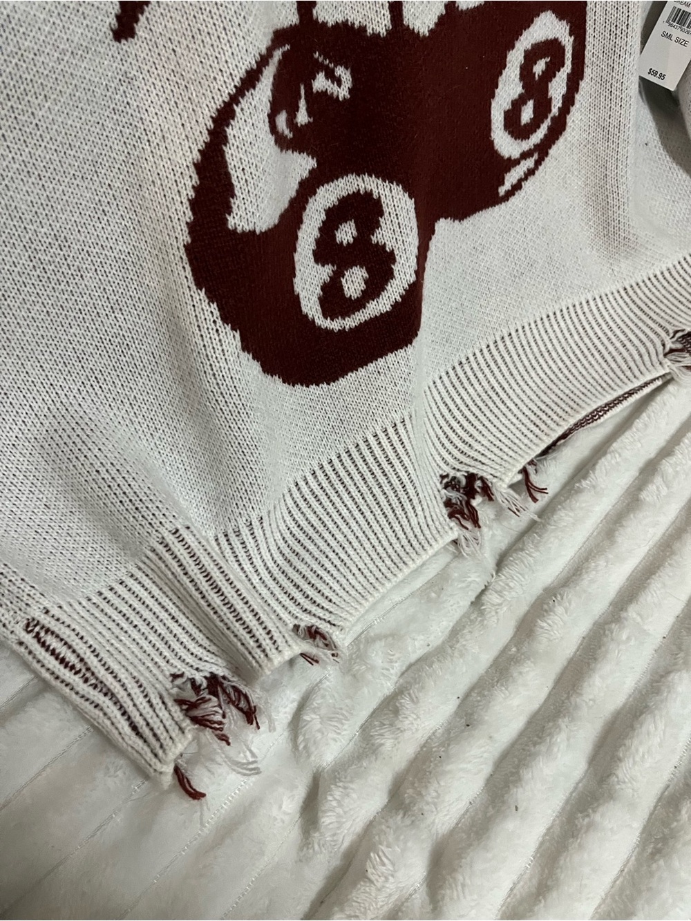 Knit Cherry 8 Ball Sweater NWT - Picture 3 of 6